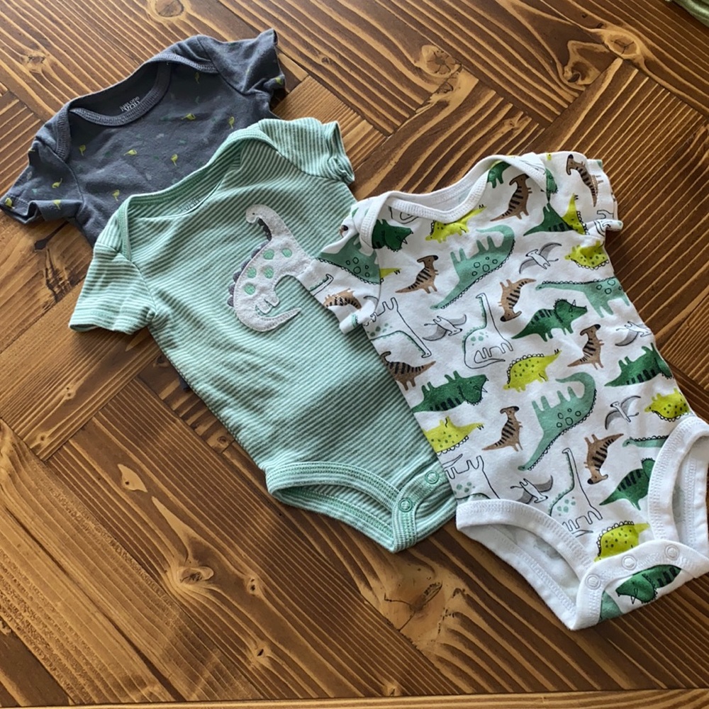 3 month dinosaur onesie bundle